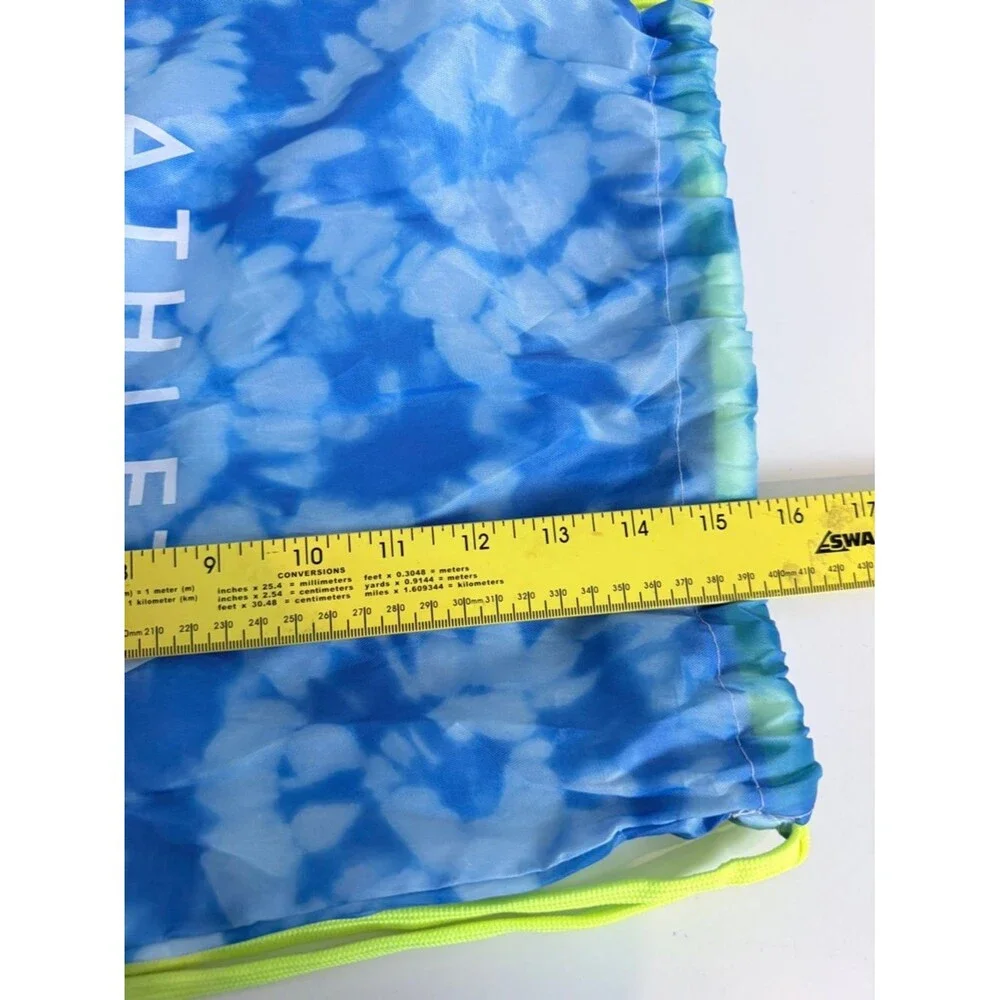 Athleta Girl Blue Tie-Dye Drawstring Backpack Bag